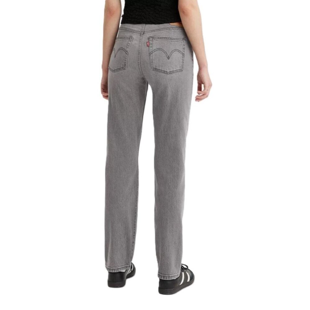 Levi's 501 High Rise Gray Porcini Straight Leg Tailored Fit Jeans -- Size 26 - Picture 4 of 8